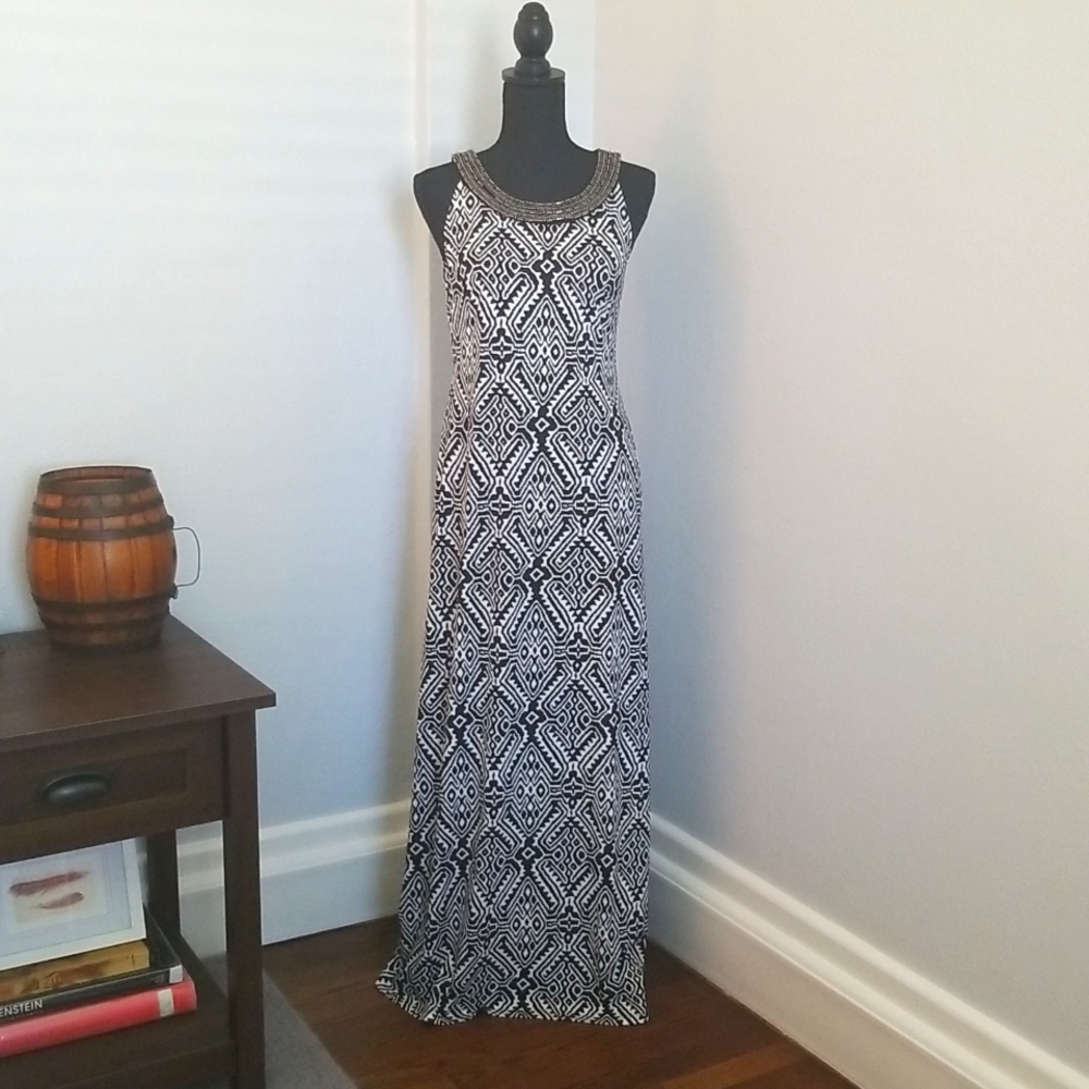 AB Studio tribal print maxi dress